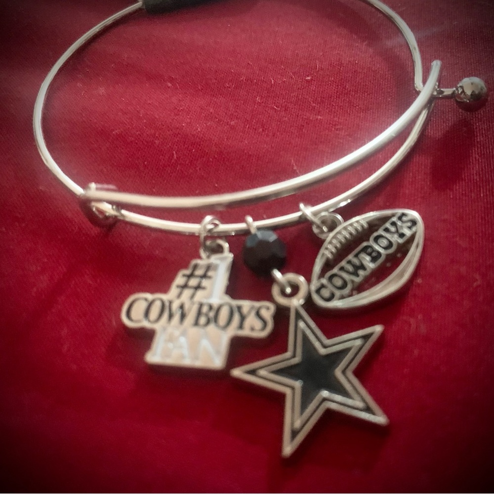 Silver and Black Dallas Cowboys Charm Jewelry